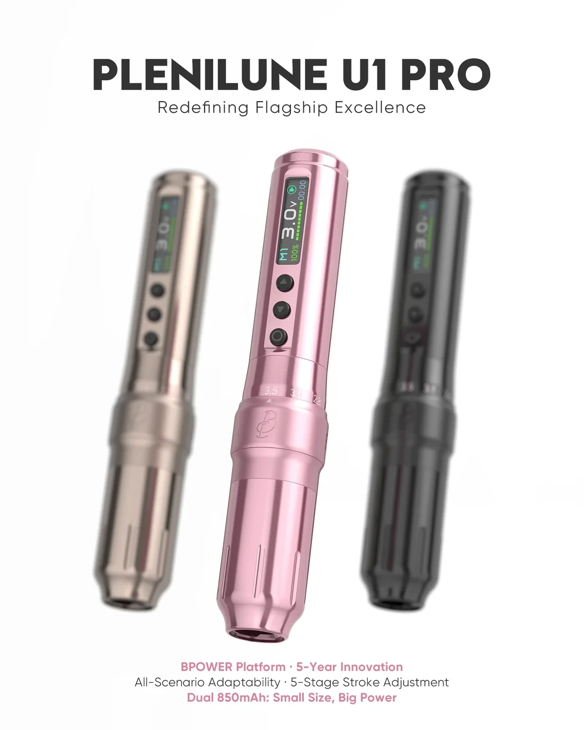 Ajuste de stroke — 6 posiciones en la Biomaser U1 Pro